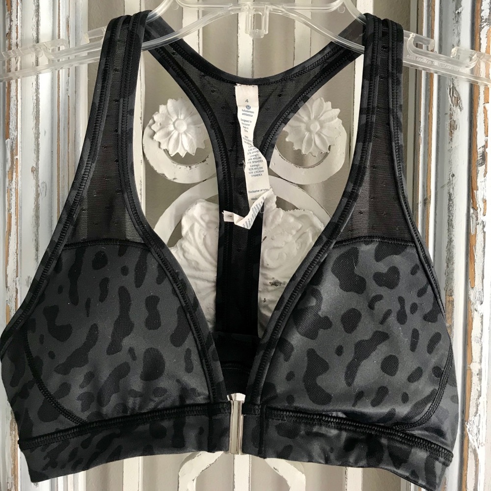 lululemon Cheetah Print Mesh Sports Bra